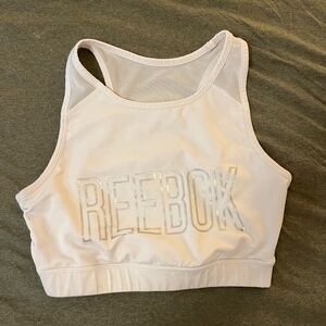 White Reebok Sports Bra